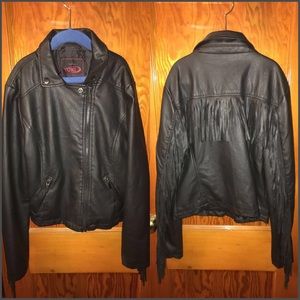 Girls leather jacket (L 12-14)